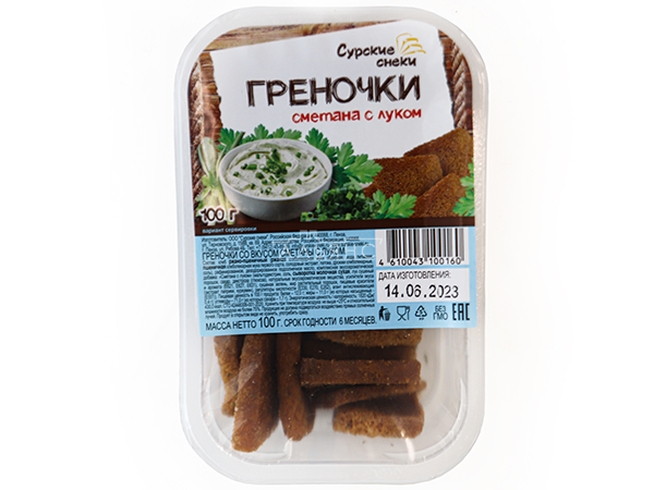 Сурские гренки Сметана с луком (100 гр) в Грозном