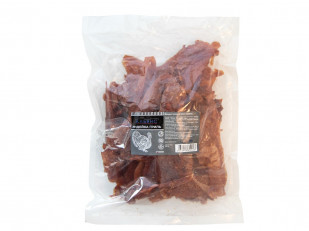 Мучные полоски ФИОЛЕТОВЫЕ со вкусом острых куриных крылышек 76 гр: Мясо (АЛЬЯНС) вяленое индейка гриль (500гр)