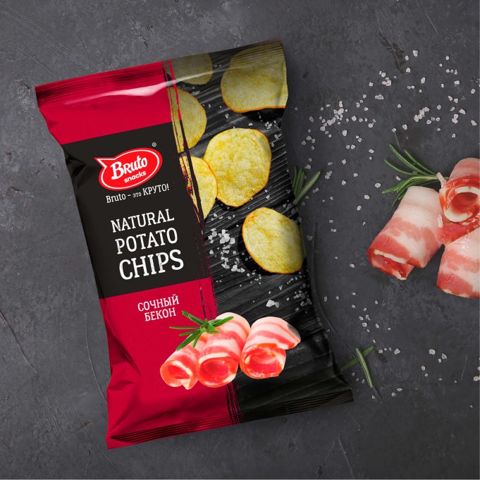 Картофель «Бруто» со вкусом бекона 130 гр. в Грозном