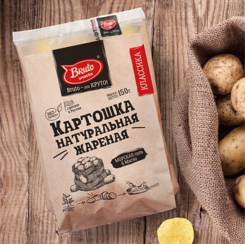 Картофель «Бруто» с солью 130 гр. в Грозном